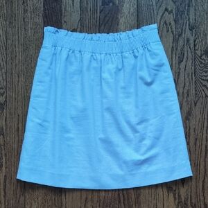 J. Crew Factory Sky Blue Linen Cotton City Skirt